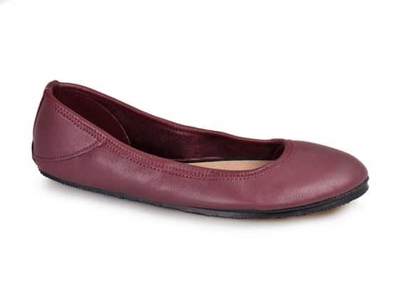 Maroon leather flats
