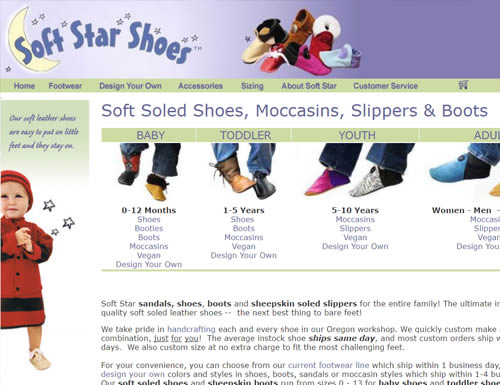 2001 First Softstar Shoes Website 2001-first-softstar-website